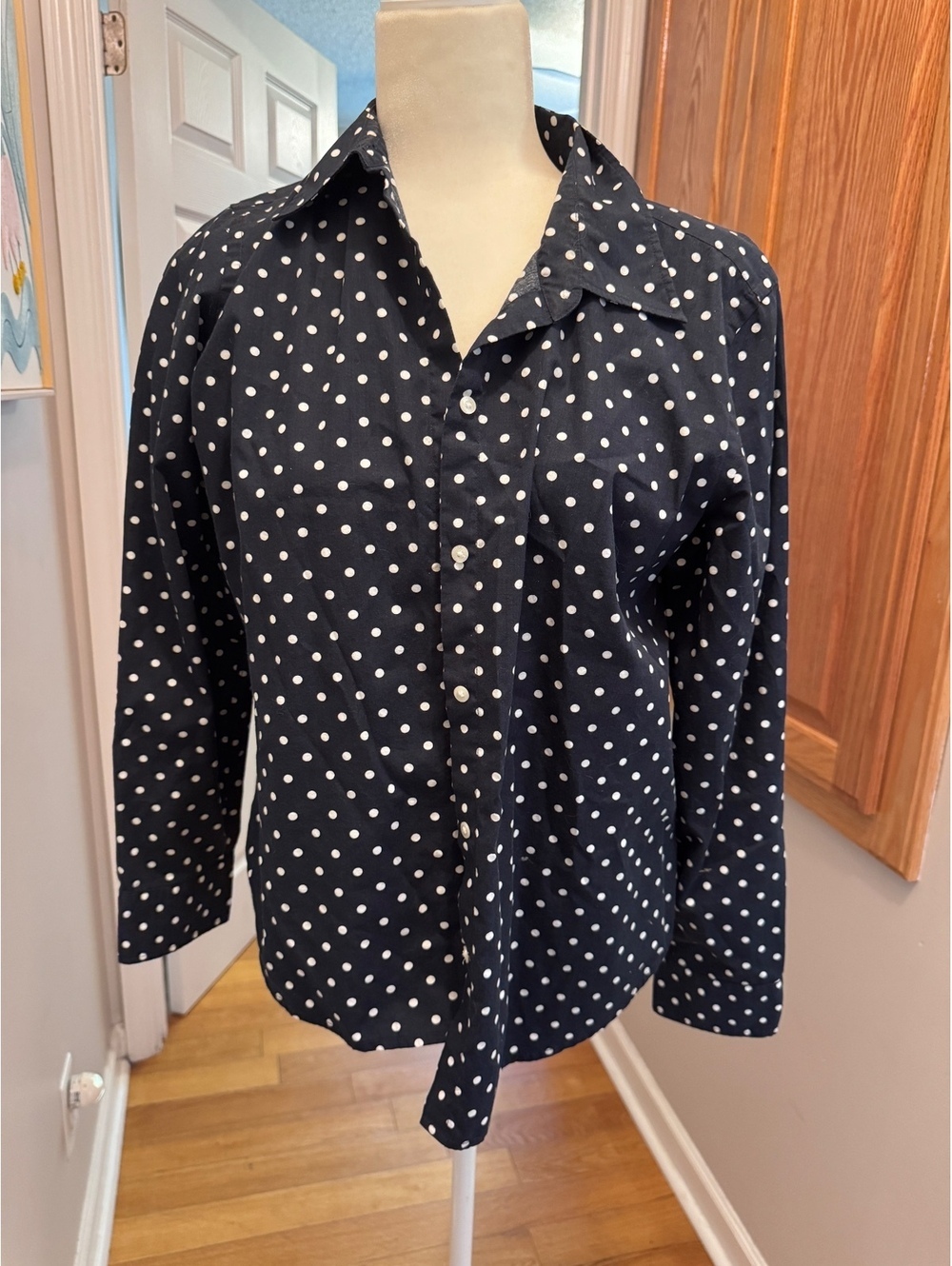 Chaps polka dotted button up